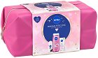 Подаръчен комплект Nivea Minimalistic Chic - Дневен крем, душ гел и ролон - продукт