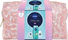 Подаръчен комплект с несесер Nivea Treat Me With Softness - Крем за тяло, душ гел и ролон - продукт