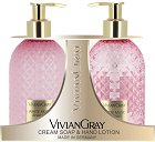 Подаръчен комплект Vivian Gray White Musc & Ananas - Течен сапун и лосион за ръце от серията Gemstone - продукт