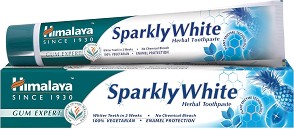 Himalaya Sparkly White Herbal Toothpaste - Избелваща паста за зъби без флуорид - паста за зъби