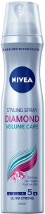 Nivea Diamond Volume Styling Spray - Лак за коса за обем и блясък от серията Diamond Volume - лак