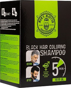 Men's Master Professional Black Hair Coloring Shampoo -       - 