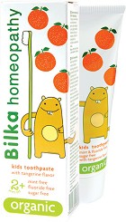 Bilka Homeophathy Kids Toothpaste with Tangerine Flavor - Хомеопатична детска паста за зъби с аромат на сладка мандарина от серията "Homeopathy" - паста за зъби