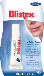 Blistex Lip Relief Cream SPF 10 - Балсам за напукани и болезнени устни - балсам