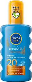 Nivea Sun Protect & Bronze Spray - Слънцезащитен спрей от серията Sun - продукт