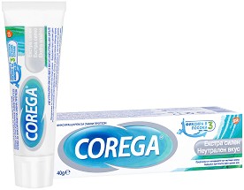 Corega Neutral - Екстра силен фиксиращ крем за зъбни протези с неутрален вкус - крем