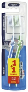 Aquafresh Duo Clean & Flex Medium - Четка за зъби - 1 + 1 подарък - четка