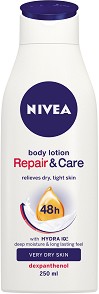 Nivea Repair & Care Body Lotion - Възстановяващ лосион за тяло с декспантенол за суха кожа - лосион