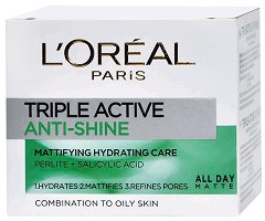 L'Oreal Triple Active Anti-Shine Mattifying Hydrating Care -          "Triple Active" - 