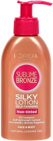 L'Oreal Sublime Bronze Silky Lotion - Бронзиращо мляко-флуид за лице и тяло - продукт