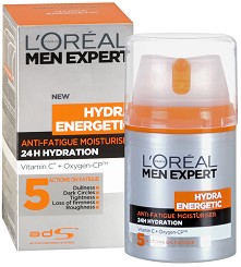 L'Oreal Men Expert Hydra Energetic Cream - Крем за лице за мъже от серията Men Expert - крем