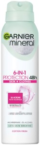 Garnier Mineral 6 in 1 Protection 48h Cotton Fresh -     Garnier Deo Mineral - 