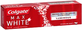 Colgate Max White Luminous Toothpaste - Избелваща паста за зъби - паста за зъби