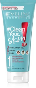 Eveline Clean Your Skin 3 in 1 - Измиващ гел за лице 3 в 1 за мазна и смесена кожа - гел
