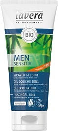 Lavera Men Sensitiv Shower Gel 3 in 1 - Мъжки душ гел за лице, коса и тяло от серията Men Sensitiv - шампоан