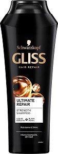 Gliss Ultimate Repair Shampoo - Възстановяващ шампоан за суха и увредена коса от серията "Ultimate Repair" - шампоан