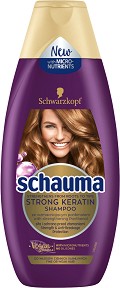 Schauma Strong Keratin Shampoo - Шампоан за късаща се и тънка коса - шампоан