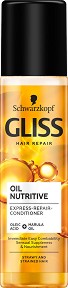 Gliss Oil Nutritive Express Repair Conditioner - Спрей балсам за лесно разресване за суха и изтощена коса - балсам