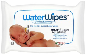 Бебешки мокри кърпички WaterWipes - 60 броя - мокри кърпички