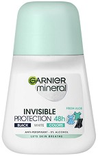 Garnier Mineral Invisible Anti-Perspirant Roll-On - Ролон за жени от серията "Garnier Deo Mineral" - ролон