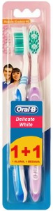Oral-B Delicate White Medium - Четка за зъби - 1 + 1 подарък - четка
