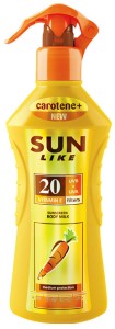 Sun Like Body Milk Carotene+ - Слънцезащитно мляко с бета-каротин и витамин E - мляко за тяло