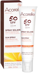 Acorelle Nature Sun Spray for Kids & Sensitive Skin SPF 50 -         "Nature Sun" - 