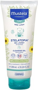 Mustela Stelatopia Cleansing Gel - Измиващ гел за бебета и деца с атопична кожа от серията Stelatopia - крем