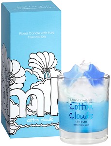 Bomb Cosmetics Cotton Clouds Piped Glass Candle -            - 