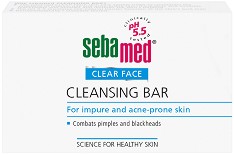 Sebamed Clear Face Cleansing Bar - Хипоалергенен сапун за лице и тяло против акне от серията "Clear Face" - сапун
