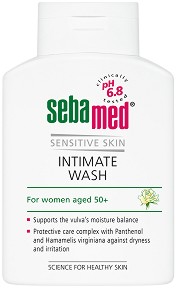 Sebamed Sensitive Intimate Wash pH 6.8 - Интимен душ гел за жени в менопауза от серията "Sensitive Skin", 50+ г - душ гел