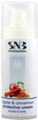 SNB Apple & Cinnamon Protective Cream Hands & Body - Предпазващ крем за ръце и тяло с аромат на ябълка и канела - крем