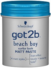 Got2b Beach Boy Surfer Look Matt Paste - Матираща паста за коса с плажен ефект - продукт