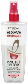 Elseve Total Repair 5 Double Elixir - Двуфазен спрей за увредена коса от серията Total Repair 5 - продукт