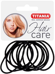 Тънки ластици за коса Titania - 9 броя от серията Hair Care - ластик