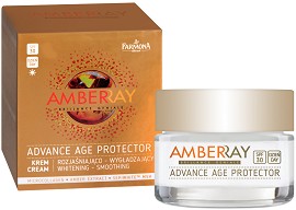 Farmona Amberray Advance Age Protector Cream - SPF 30 - Избелващ и изглаждащ дневен крем за лице с кехлибар - крем