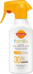 Carroten Family Suncare Milk Spray SPF 30 - Слънцезащитно мляко - мляко за тяло
