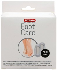Titania Foot Care Electric Callus Replacement Rollers - 2 броя резервни ролки за електрическа пила за стъпала с фина повърхност - продукт