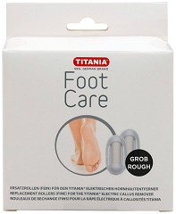Titania Foot Care Electric Callus Replacement Rollers - 2 броя резервни ролки за електрическа пила за стъпала с груба повърхност - продукт