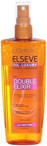 Elseve Oil Luxury Double Elixir - Двуфазен спрей за всеки тип коса от серията Extraordinary Oil - продукт