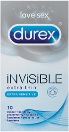 Durex Invisible Extra Thin Sensitive -       10  - 