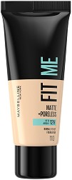 Maybelline Fit Me Matte + Poreless Foundation - Фон дьо тен с матиращ ефект за нормална към мазна кожа - фон дьо тен
