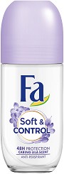 Fa Soft & Control Caring Lila Scent Anti-Perspirant Roll-On -          - 