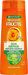 Garnier Fructis SOS Repair Shampoo - Шампоан за суха и увредена коса от серията Fructis SOS Repair - шампоан