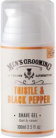 Scottish Fine Soaps Men's Grooming Thistle & Black Pepper Shave Gel - Гел за бръснене от серията "Men's Grooming" - гел