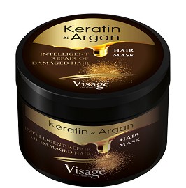 Visage Keratin & Argan Hair Mask - Маска за увредена коса с кератин и арган - маска