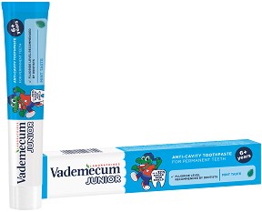 Vademecum Junior Anti-Cavity Toothpaste - Детска паста за зъби с аромат на мента - паста за зъби