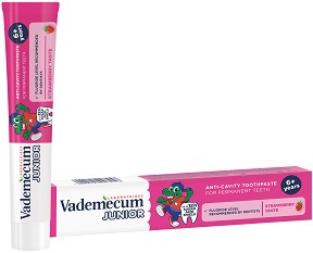 Vademecum Junior Strawberry Toothpaste - Детска паста за зъби с аромат на ягода - паста за зъби