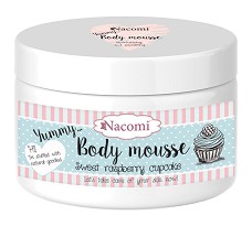 Nacomi Body Mousse Sweet Raspberry Cupcake - Мус за тяло с аромат на сладък малинов къпкейк - продукт