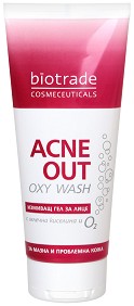 Biotrade Acne Out Oxy Wash - Измиващ гел за лице за проблемна кожа от серията Acne Out - гел